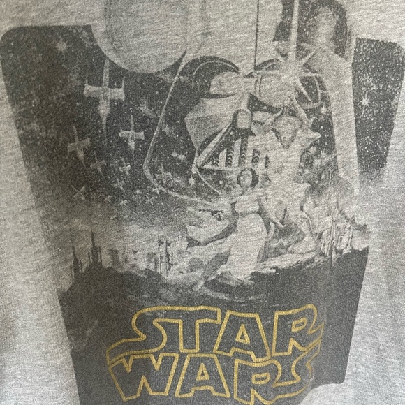 Star Wars womens lace up grey sweatshirt M - Picture 3 of 9